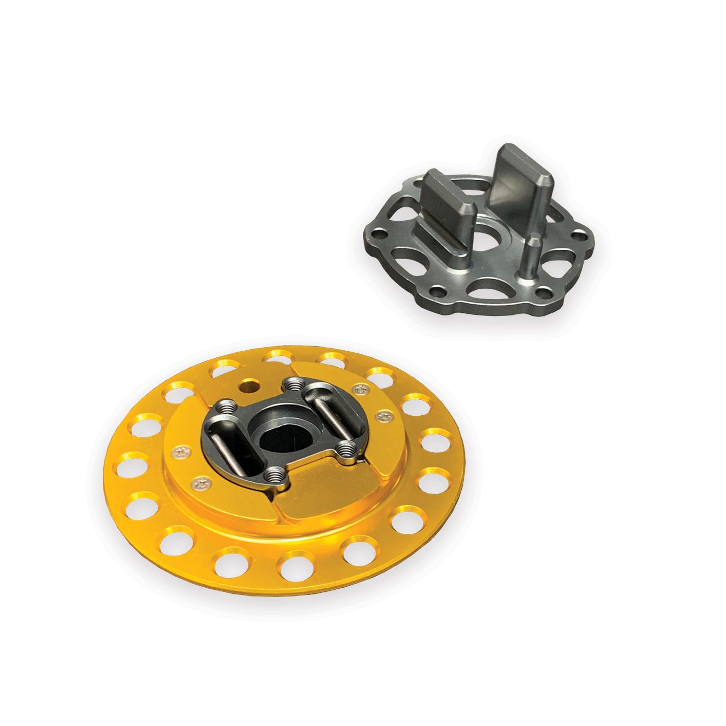 The Column mounting plate separated from wheel and release handle