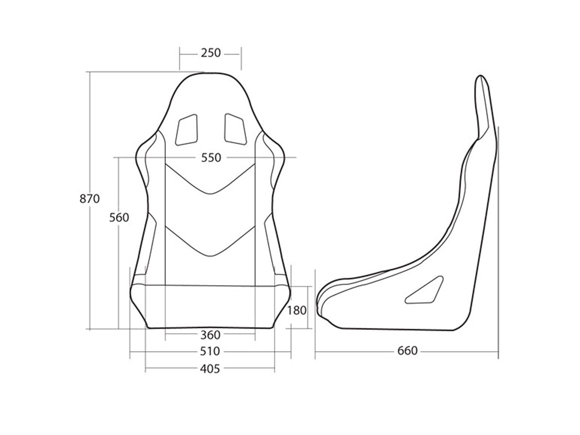 Cobra Monaco Pro- FIA 8855-1999- Black Spacer Fabric- Tube Frame Bottom or Side Mount Seat