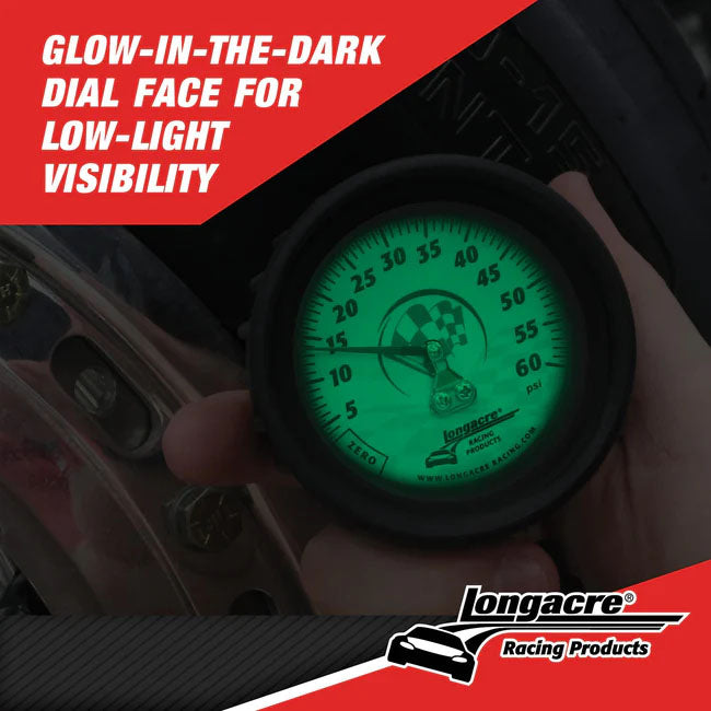 Longacre Deluxe 2.5" Analog Tire Pressure Gauge