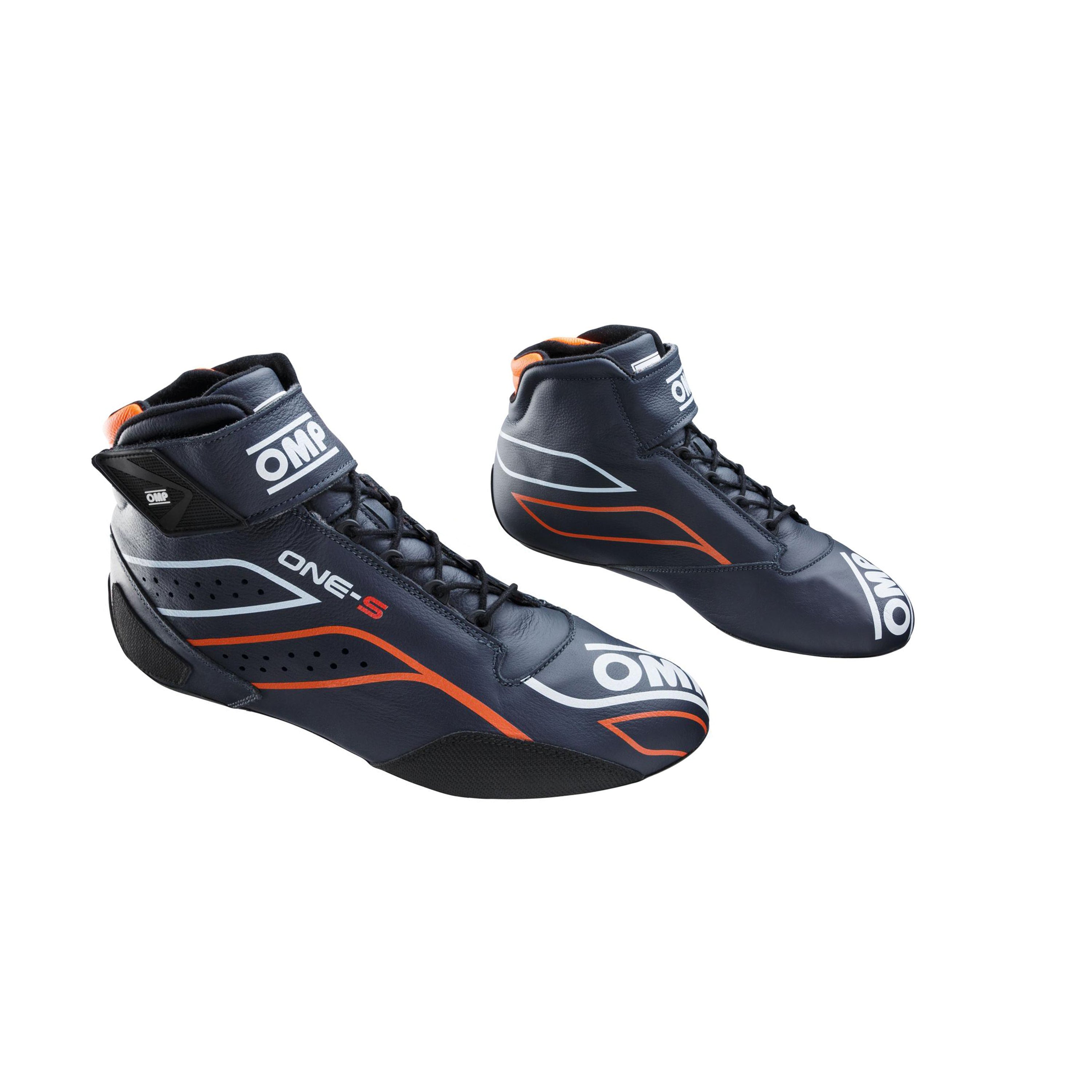 Navy Blue Flou Orange